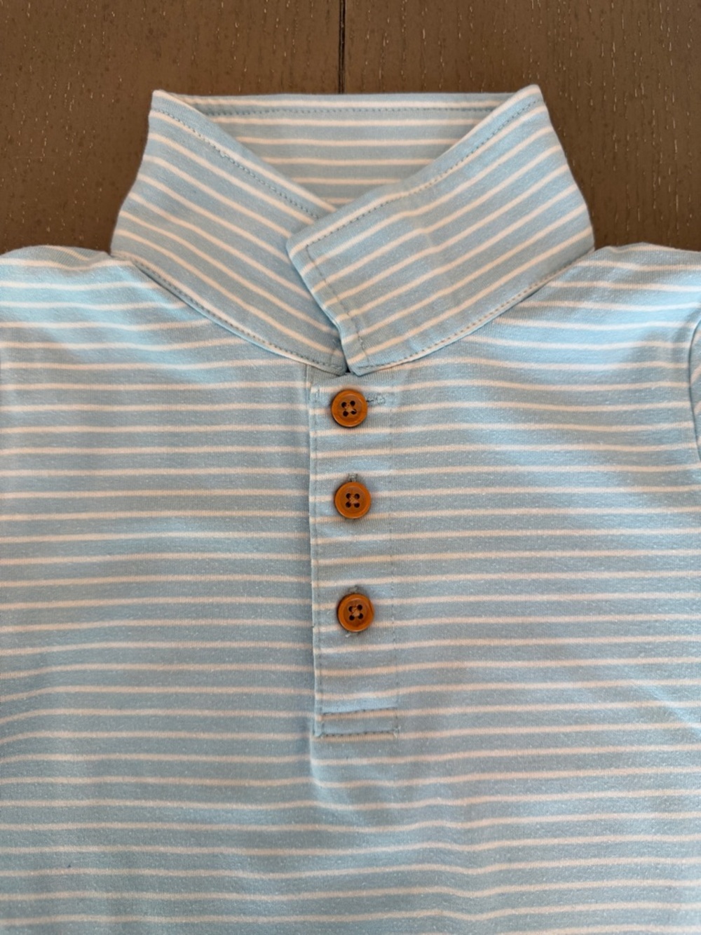 Me & Henry London Boys’ Preppy Short-Sleeve Blue Striped Polo Shirt • Size 2/3Y - Picture 4 of 12